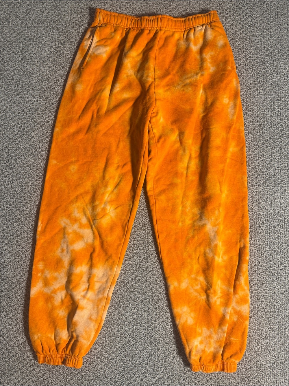TNA By Aritzia Orange Tie-Dye CozyFleece Sweatpants- S